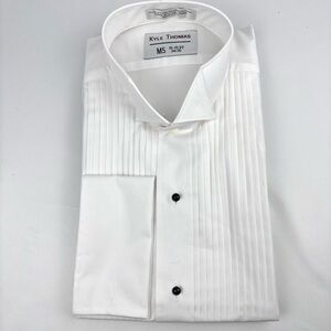 NWT Tuxedo Formal Attire Button Up White Dress Shirt Long Slv, M5 15-15.5 34/35